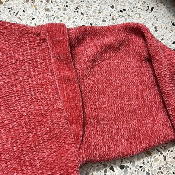 EUC Urban Outfitters cozy mock sweater crop large L Heather coral orange - Picture 8 of 8